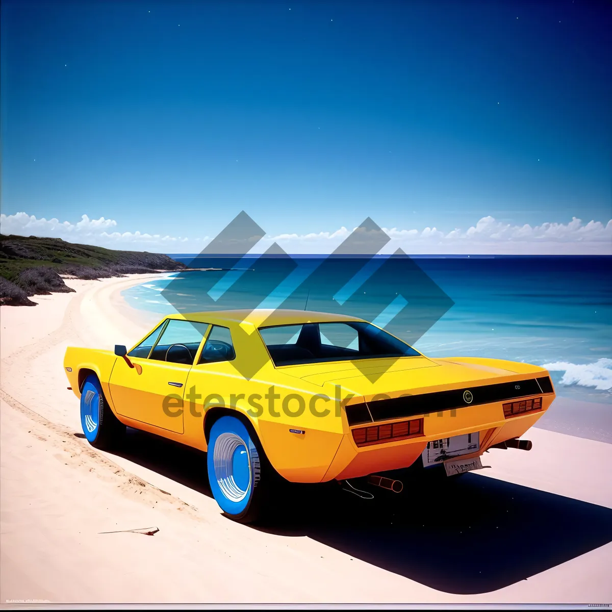 Picture of Speedster on the Beach: A Modern Luxury Car