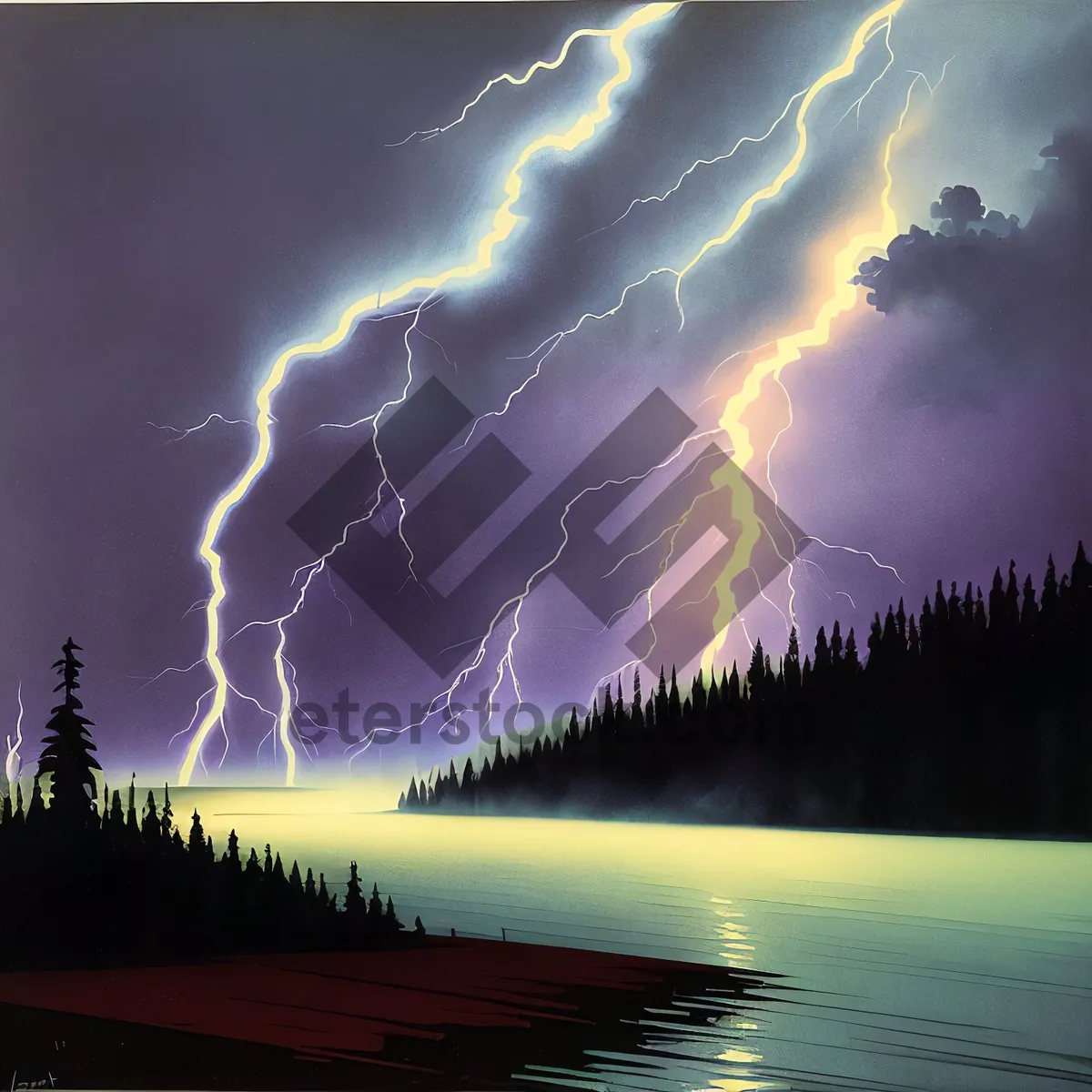 Picture of Radiant Sunset over Serene Lake