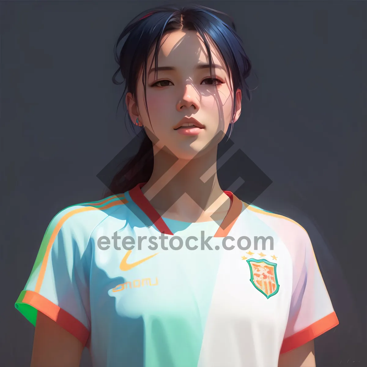 Picture of Smiling female doctor with stethoscope in hospital setting