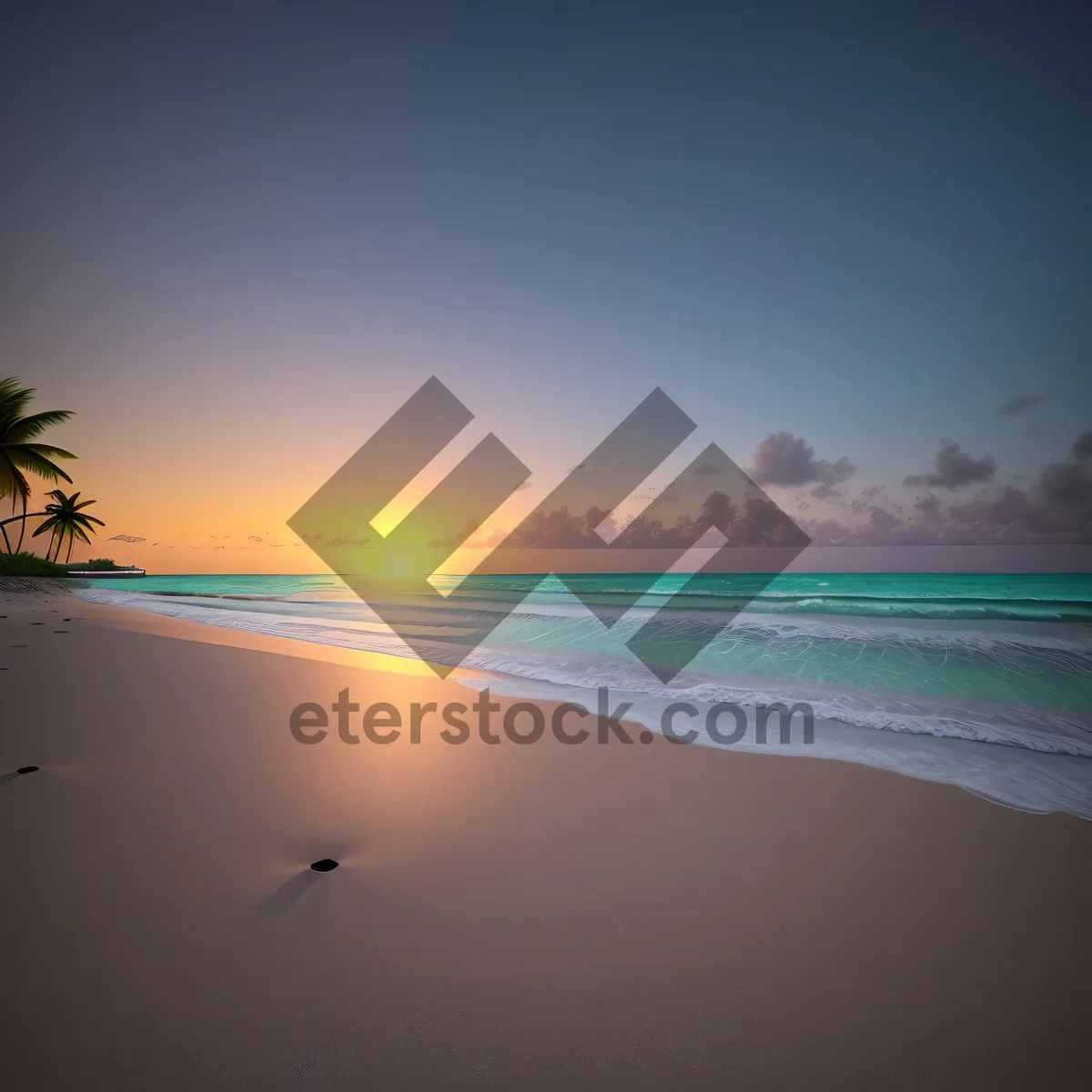 Picture of Tranquil Sunset on Tropical Beach