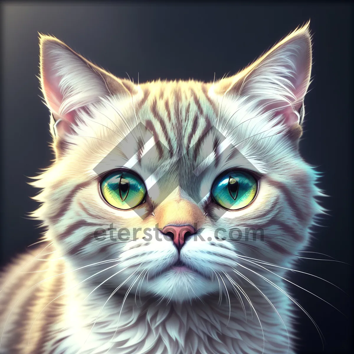 Picture of Cute Tabby Kitten with Playful Whiskers and Adorable Eyes
