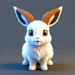 Fluffy Bunny with Adorable Furry Ears.