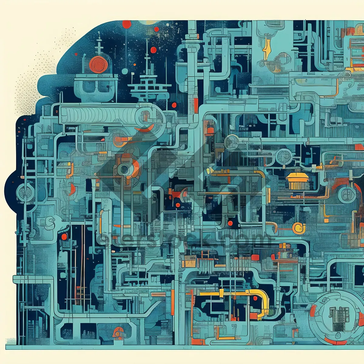 Picture of Close-up of microchip on circuit board