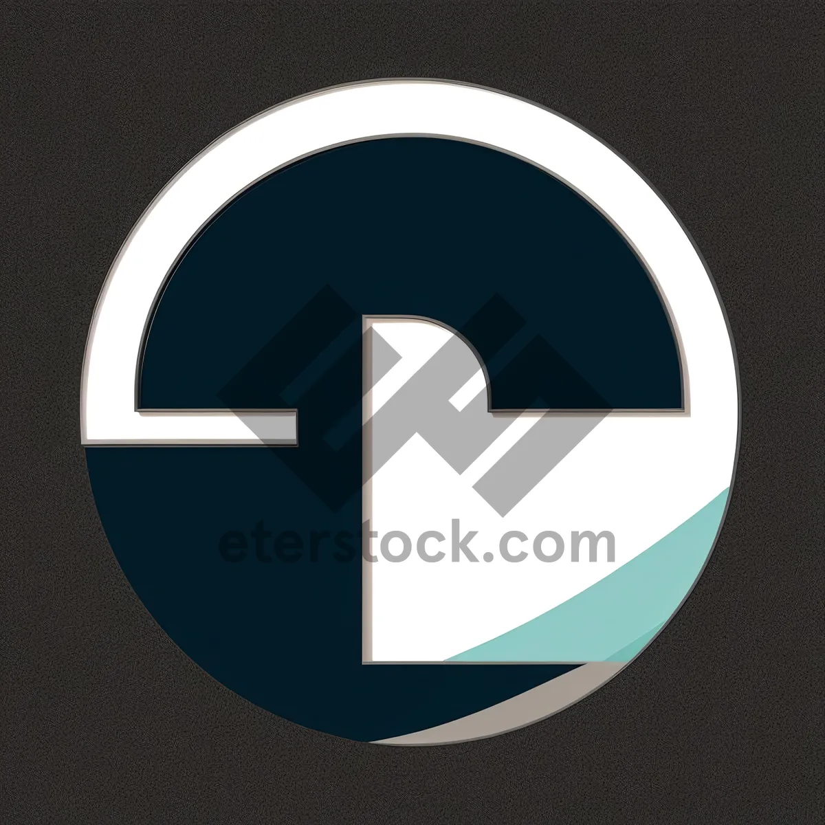 Picture of Modern Shiny Black Round Web Button