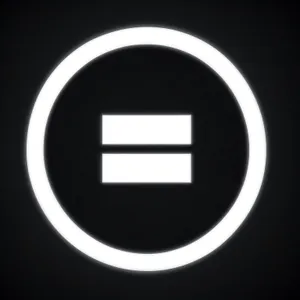 Modern Black Shiny Button Set with Vibrant Symbol