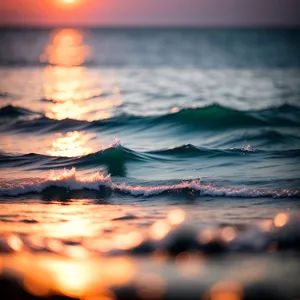 Serenity by the Sea: A Mesmerizing Sunset over the Ocean