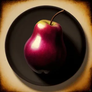 Delicious and Healthy Apple Fruit with Cherry and Candle