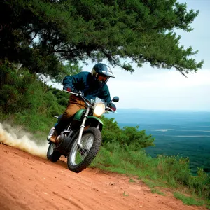 Adrenaline-Fueled Bike Rider in Action