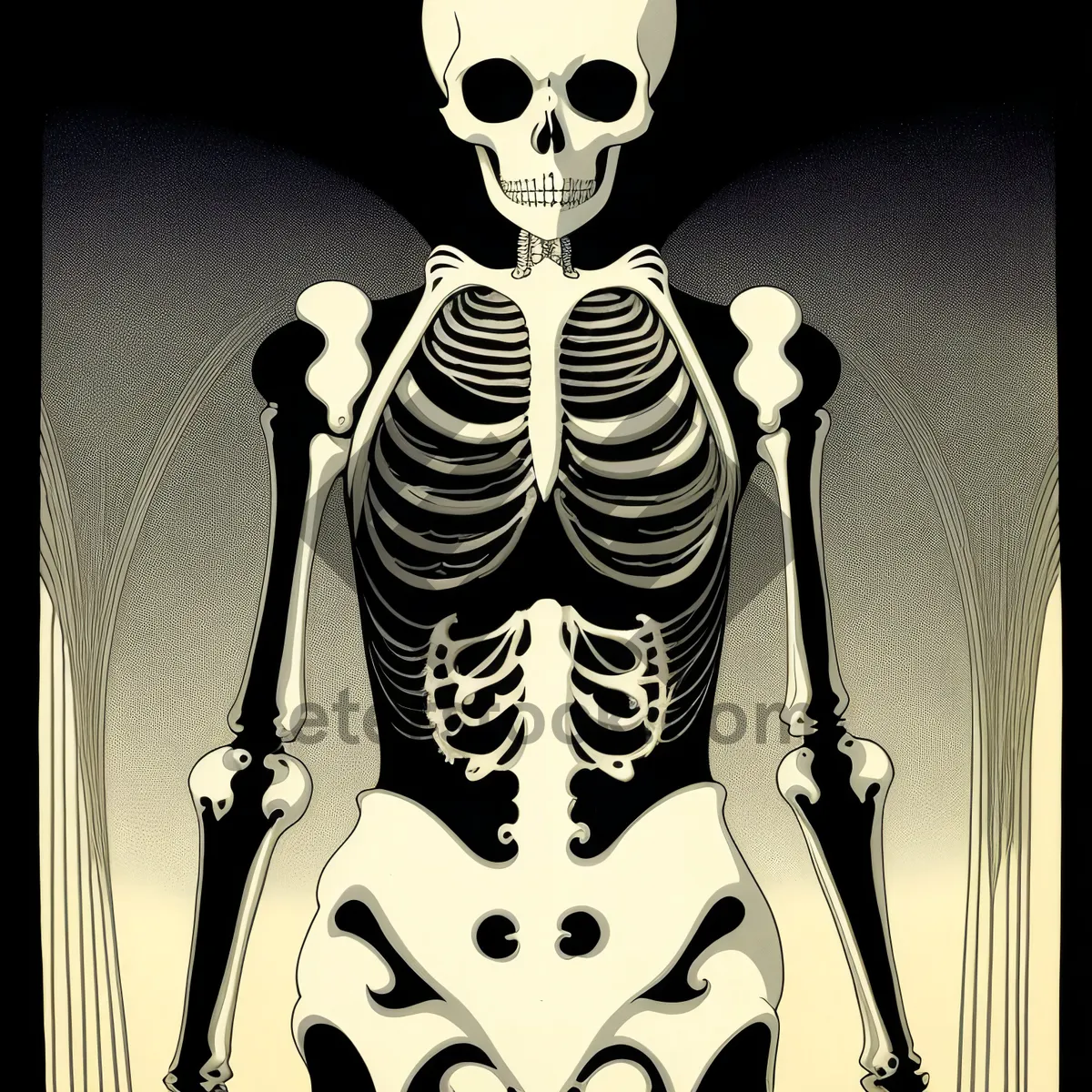 Picture of 3D Skeleton Mask - Body Disguise with Hourglass Attire