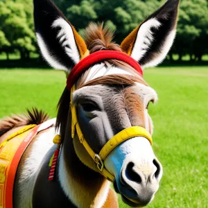 Majestic Brown Thoroughbred Stallion in Field