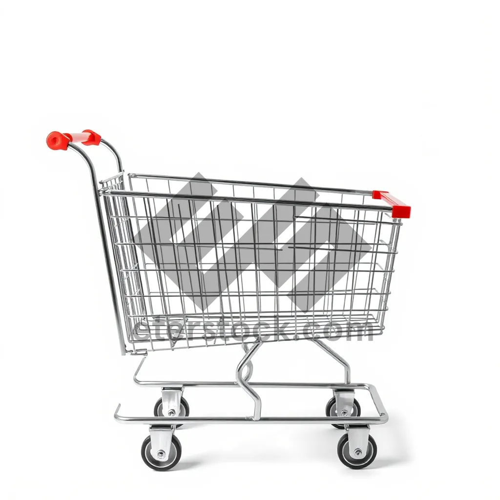 Picture of 3D shopping cart for e-commerce website.