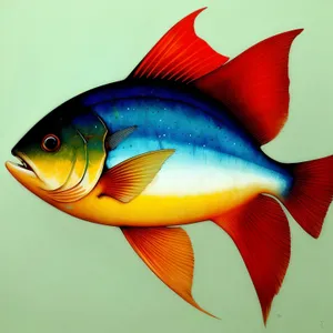 Vibrant Goldfish Swimming in Aquarium Bowl