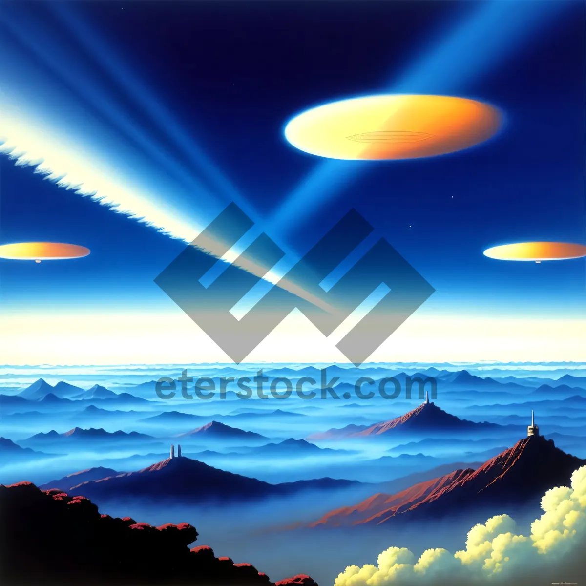 Picture of Serene Sunset over Ocean Horizon