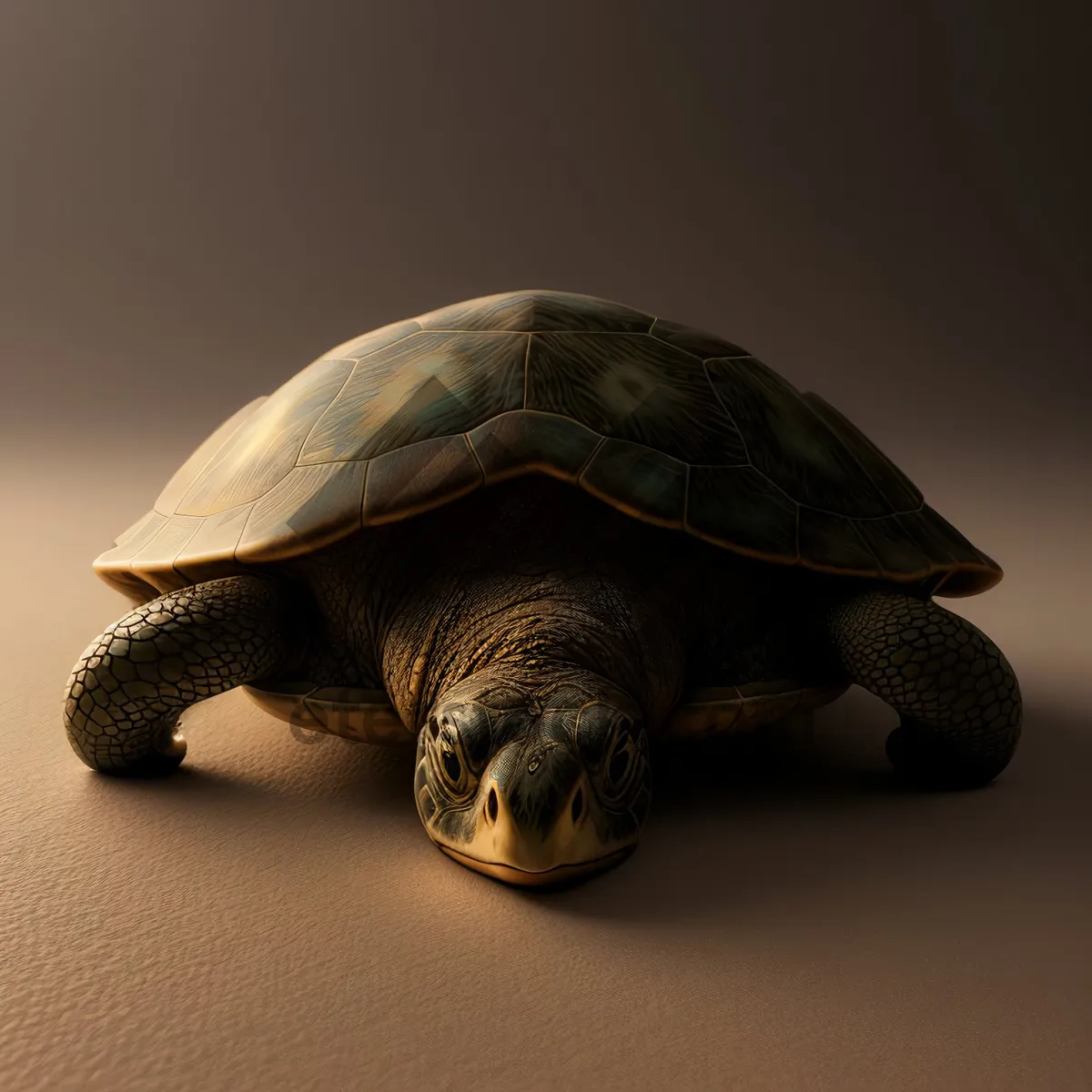 Picture of Slow and Steady: Adorable Terrapin Swimming in Water