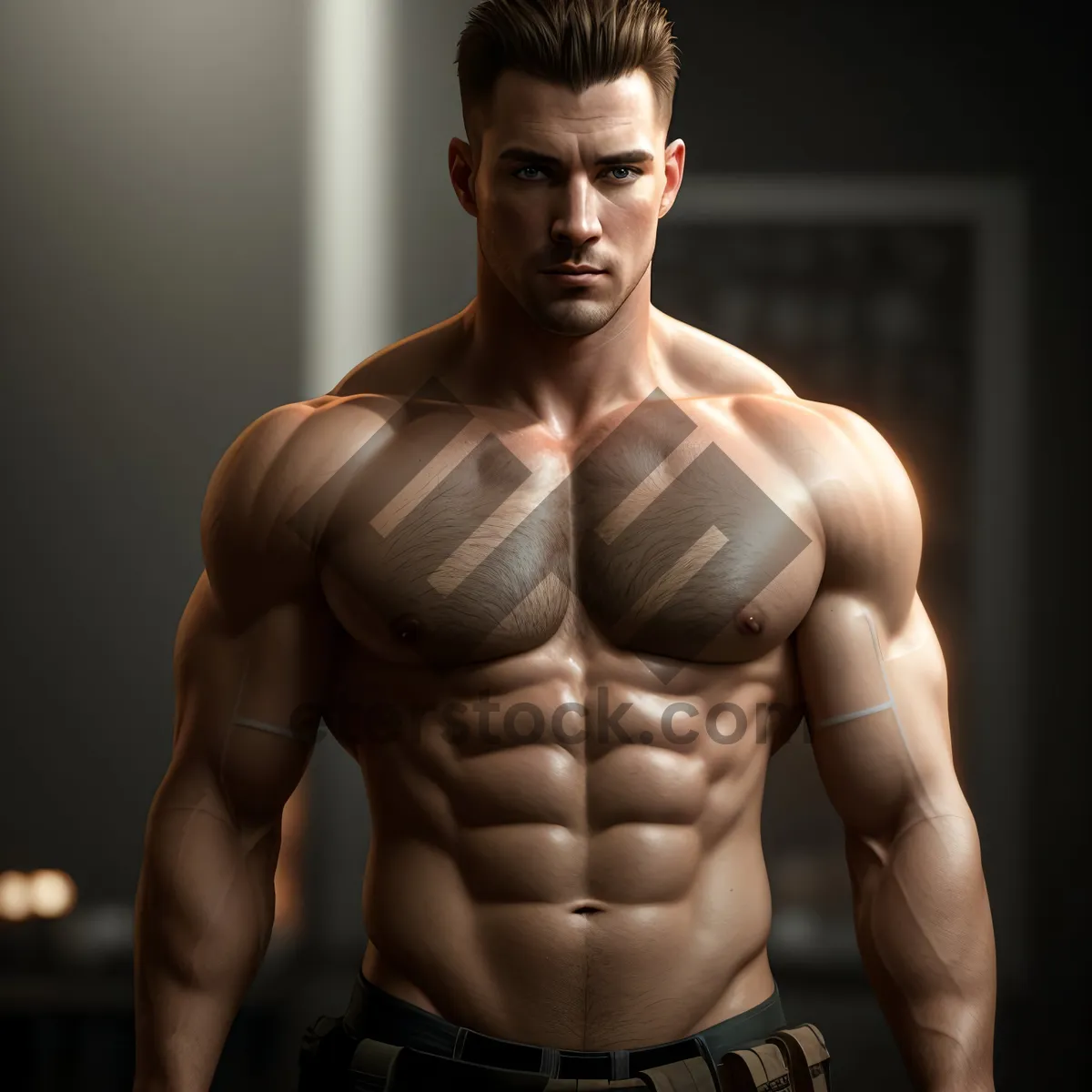 Picture of Muscular Male: Powerful, Ripped Torso