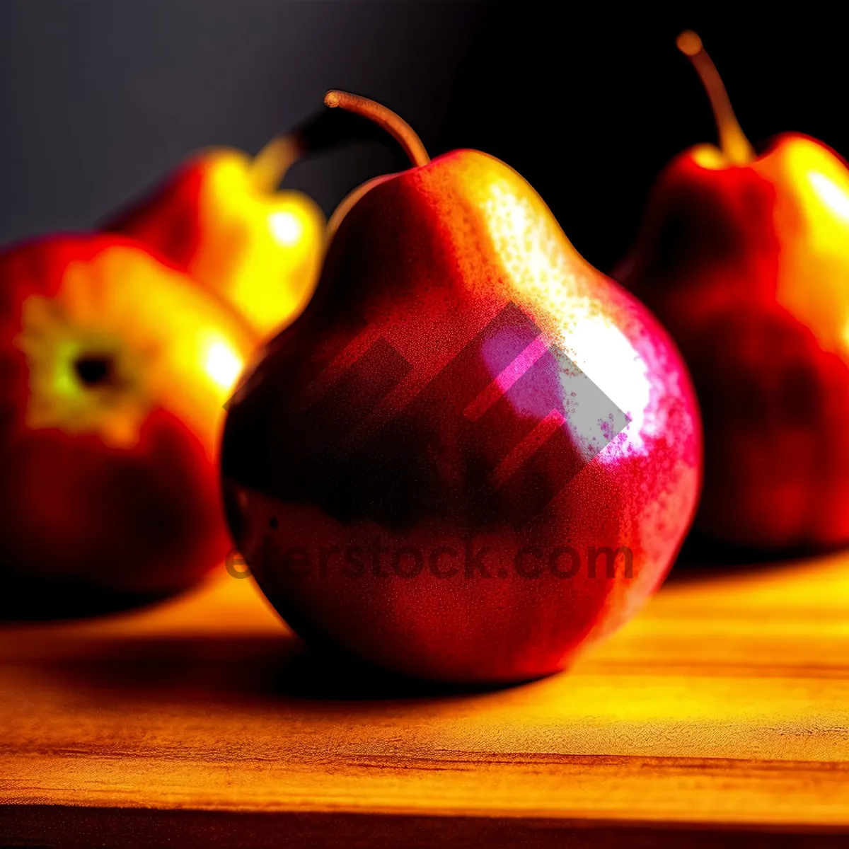 Picture of Fresh and Delicious Red Apple, Bursting with Vitamins!
