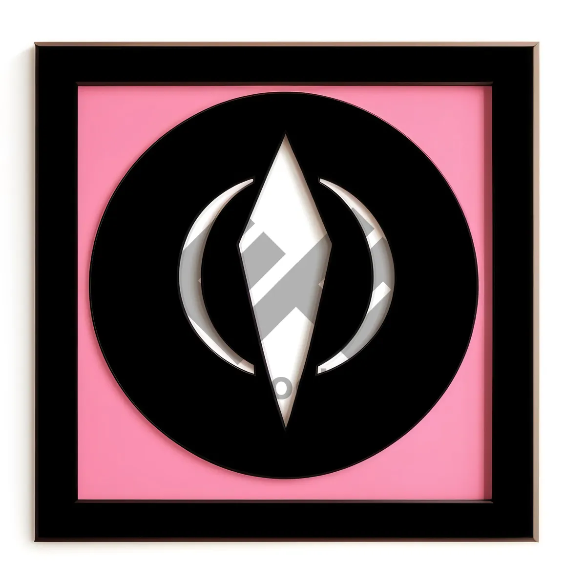 Picture of Black 3D Paper Frame Icon Design