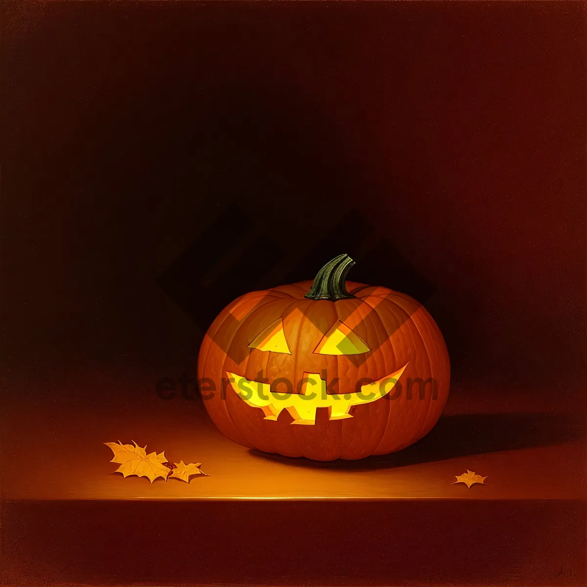 Picture of Glowing Jack-o'-Lantern Lamp Creates Spooky Autumn Fun