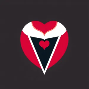 Shiny Heart Icon: Valentine's Day Graphic Design