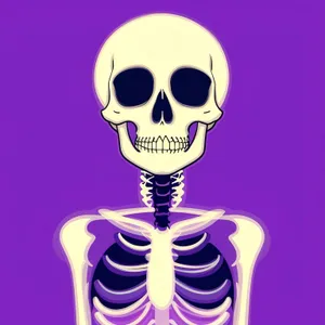 Cartoon Skull: Eerie Anatomy of Death