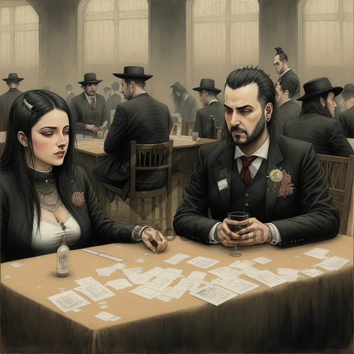 Picture of Business professionals collaborating in a corporate meeting.