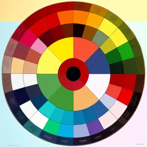 Colorful Rainbow Circle Art Swatch Design