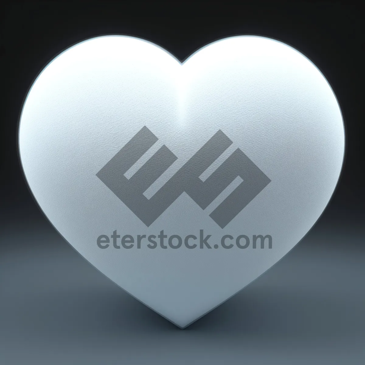 Picture of Shiny Heart Symbol - Graphic Art Valentine Icon