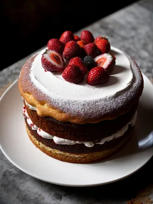 Fresh Berry Delight: Delicious Plate of Sweet Strawberries