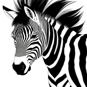 Striped Equine Beauty in the Wild