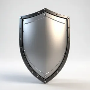 Graphic Shield Emblem Button