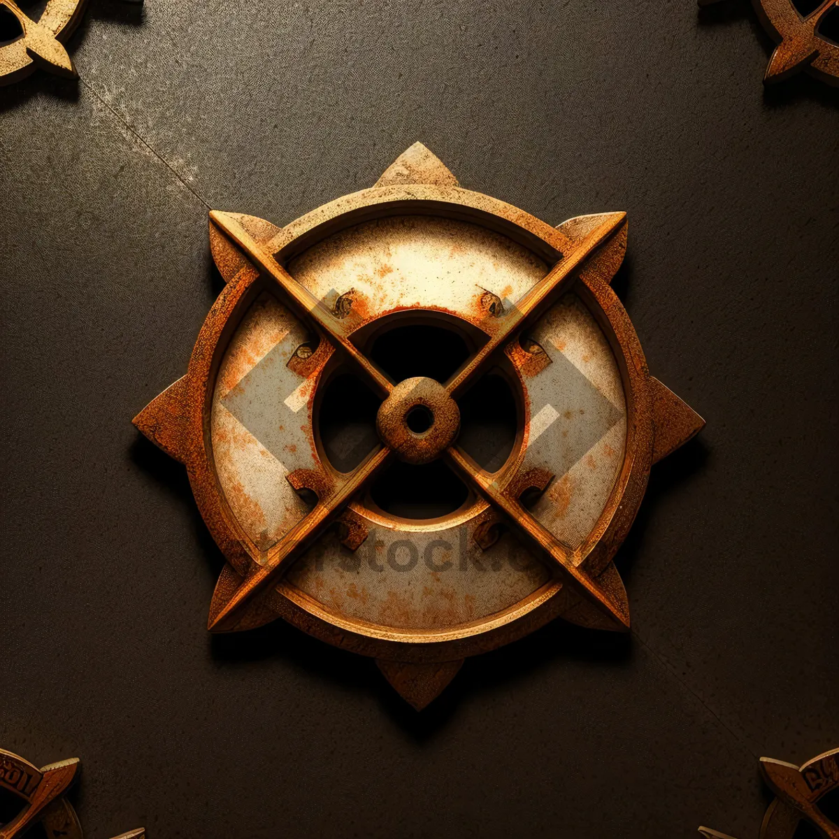 Picture of Golden Shield Timepiece - Symbol of Protection and Time