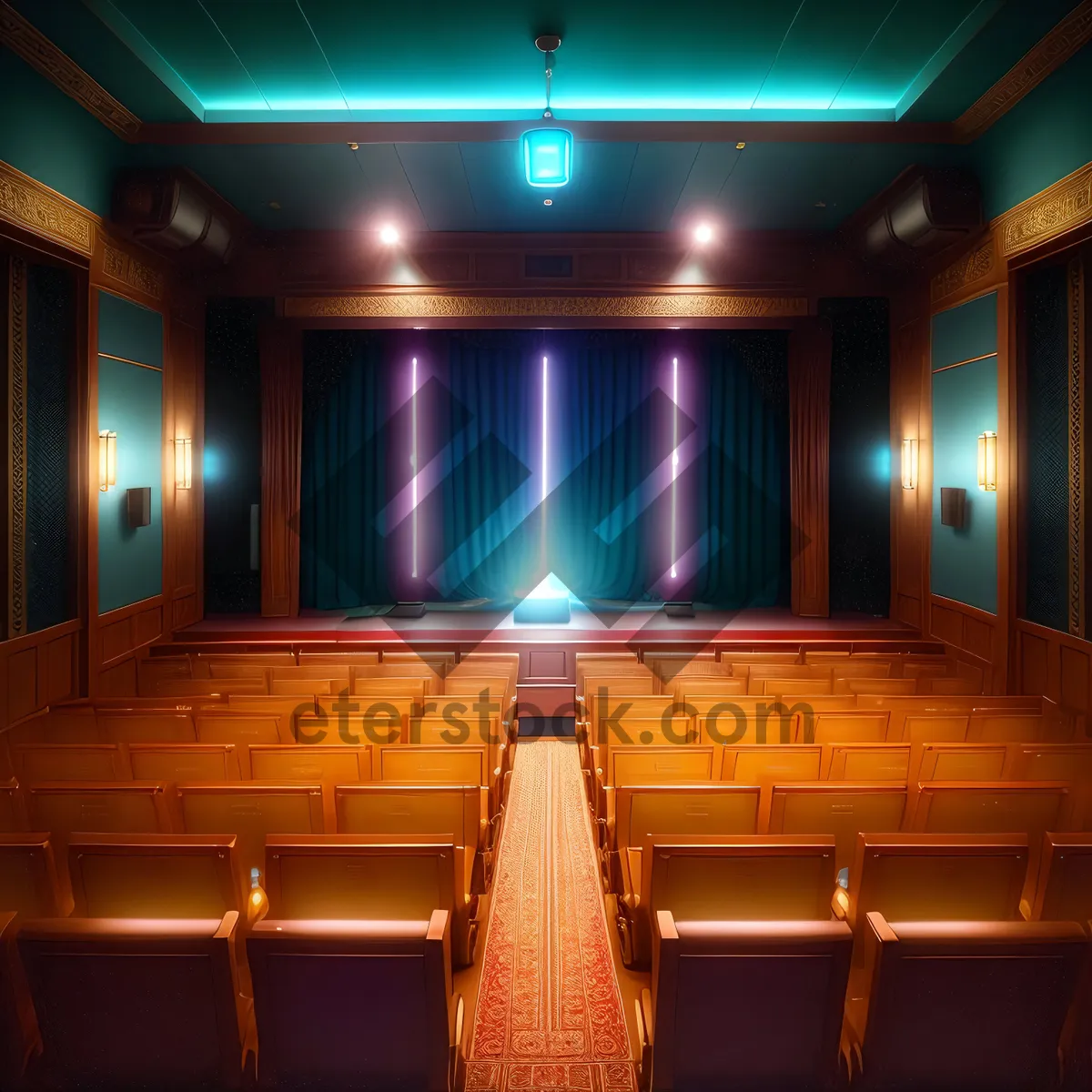 Picture of Modern Cinema Hall with Stylish Interior Design