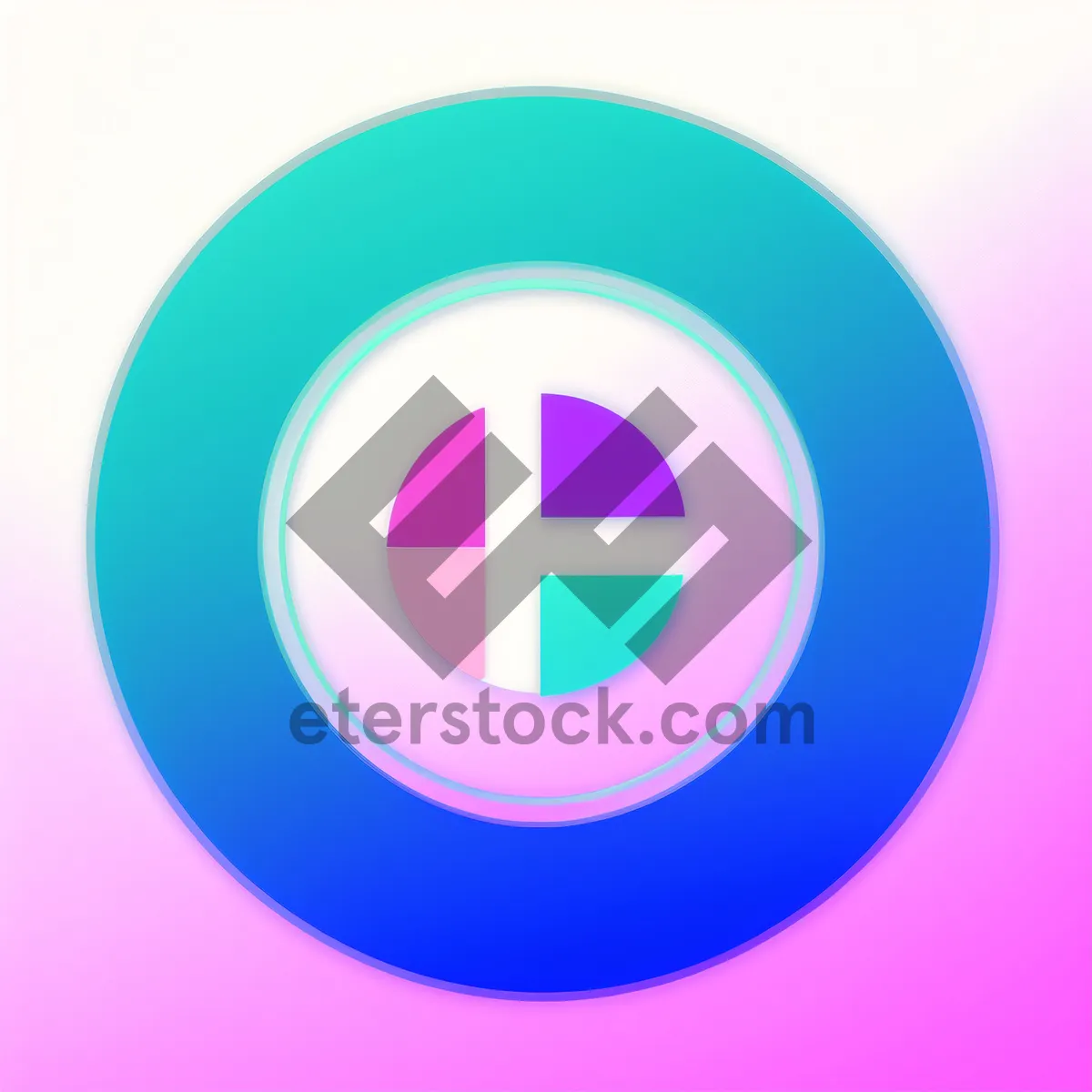 Picture of Shiny Web Button Set: Circle Icons with Glossy Glass Design