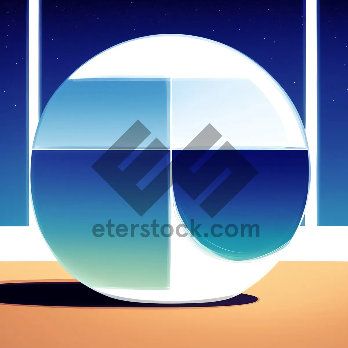 Picture of Shiny Round Web Icon - Glowing Glass Circle Graphic Design