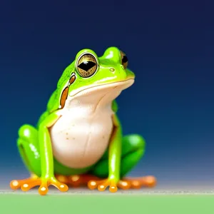 Bulging-eyed Tree Frog Perched on Tree