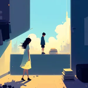 Patriotic Crowd Cheering Under Vibrant Night Lights