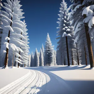 Whispering Snowscapes: Majestic Mountain Landscape Blanketed in Winter's Splendor