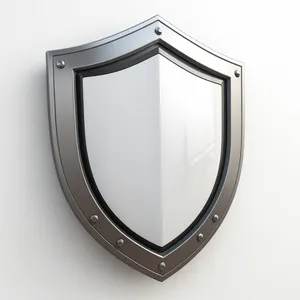 3D Shiny Emblem Graphic Design Shield Icon