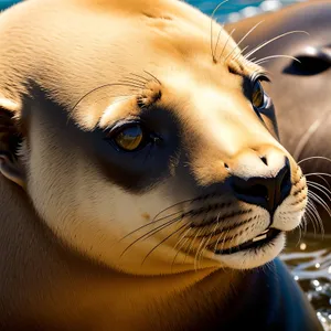 Ocean Fur Feline: Wildcat Lion Seal