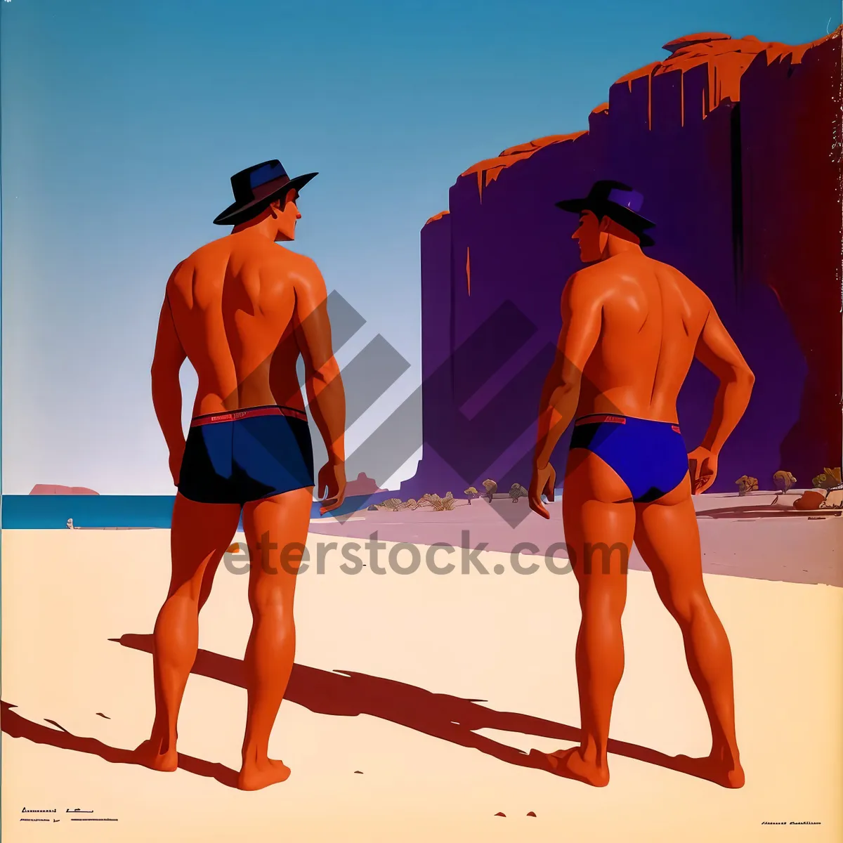 Picture of Summer Beach Babe: Attractive Lady in Swimsuit
