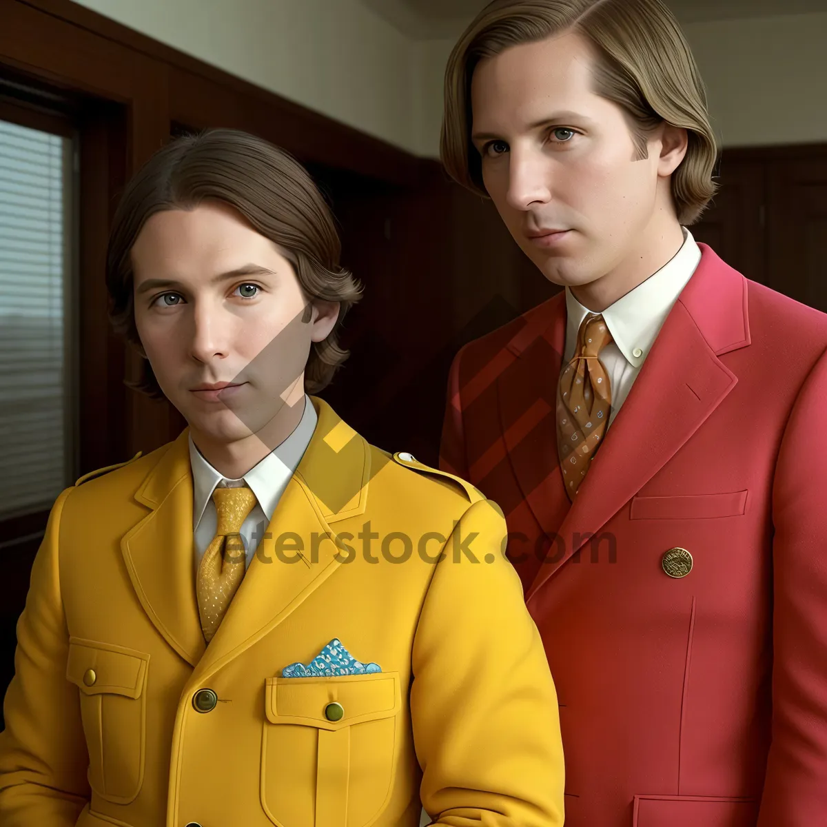 Picture of Confident business team in professional attire smiling at office meeting