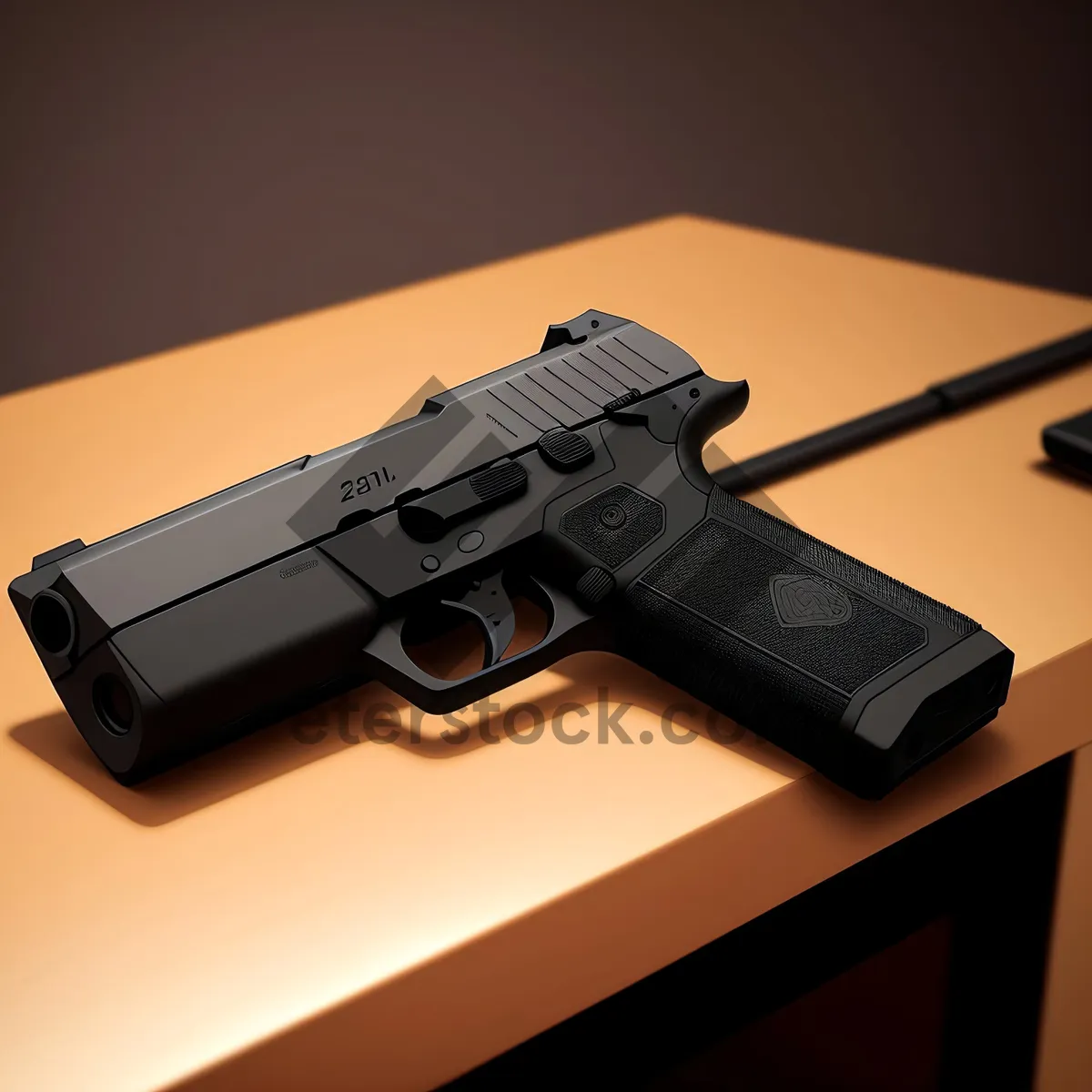 Picture of Black Handgun: Powerful and Reliable Firearm for Security and Protection