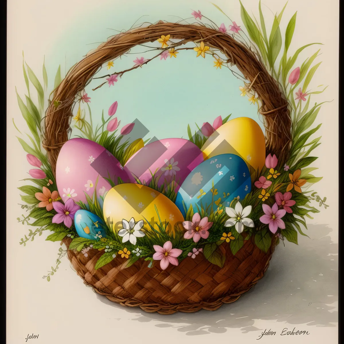 Picture of Festive Easter Egg Decorations for Seasonal Celebrations