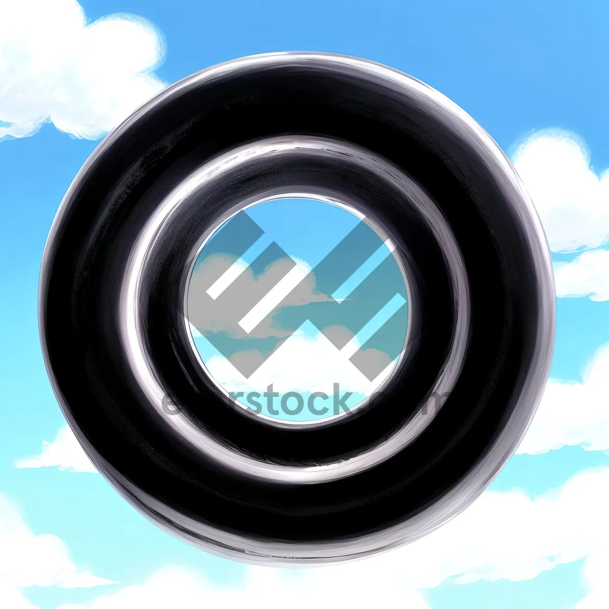 Picture of Glossy Black Button with 3D Music Symbol