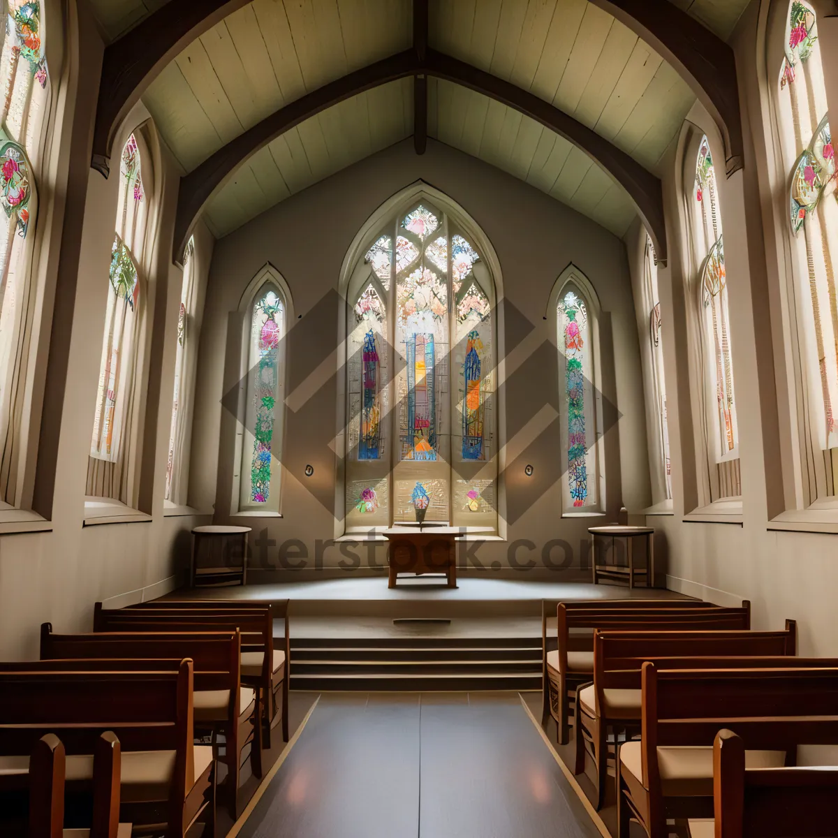 Picture of Gothic Cathedral Interior: Sacred Beauty Through Centuries