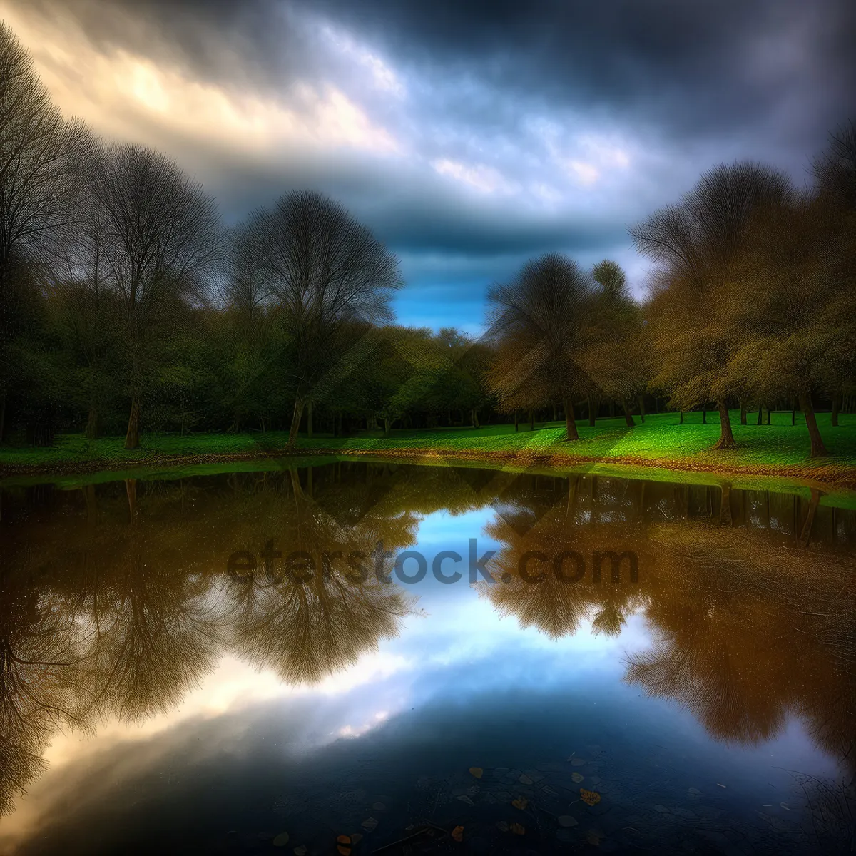 Picture of Serene Sunset over Tranquil Lake