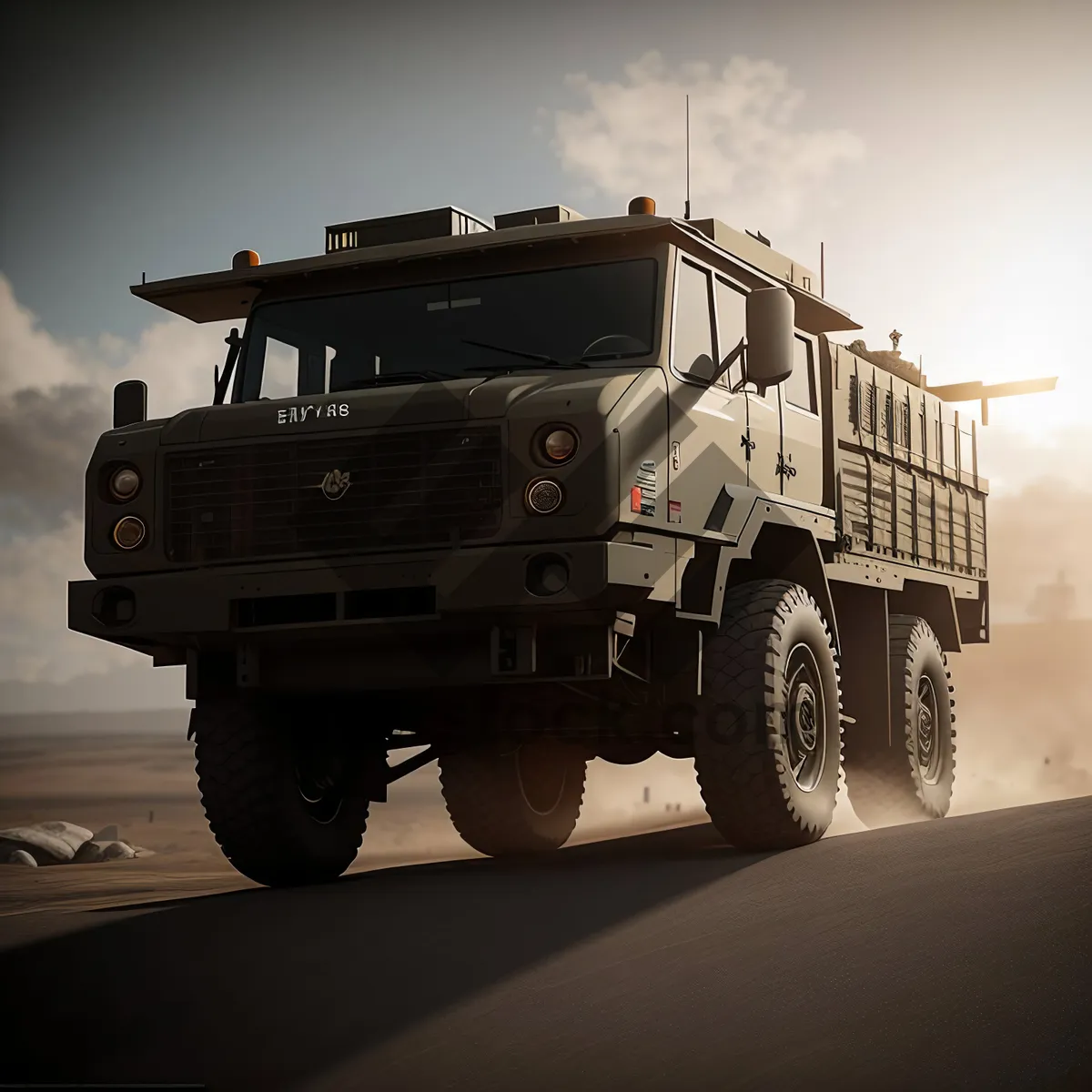 Picture of Powerful Military Half-Track Truck for Efficient Transportation