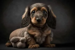 Cute Cocker Spaniel Puppy Sitting in Studio Portrait