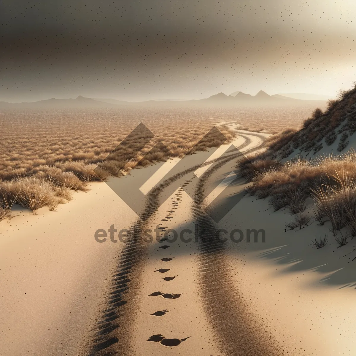 Picture of Sunset Serenity over Sandy Shoreline