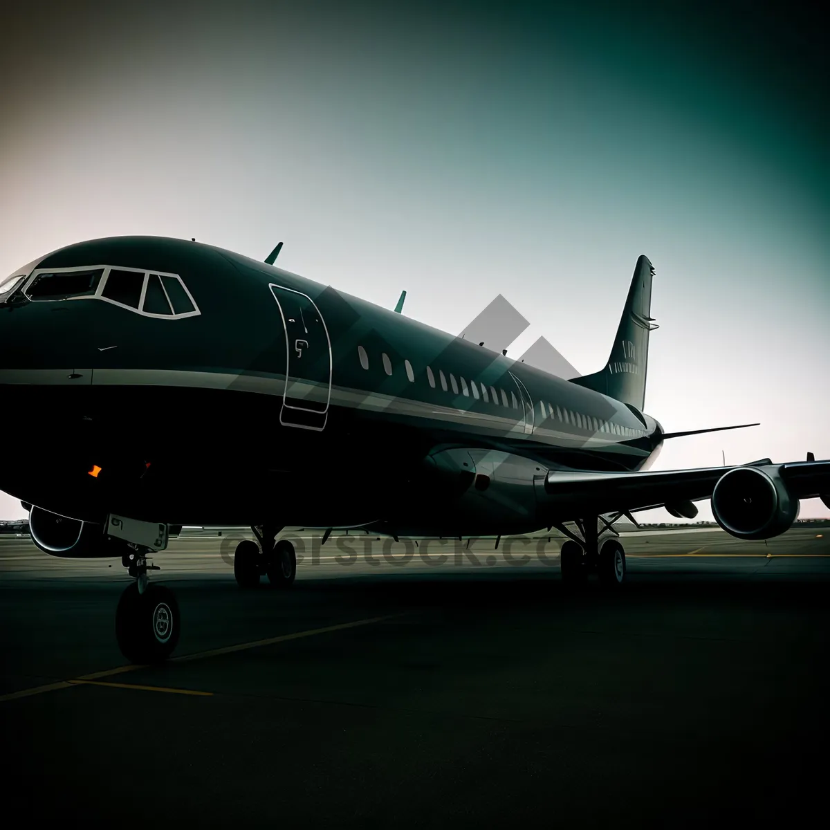 Picture of High-Flying Travel: Airliner Jet Soaring Through the Sky